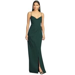SACHIN + BABI Dress Size 2 Evening Gown NEW Paulina Emerald Green Slit